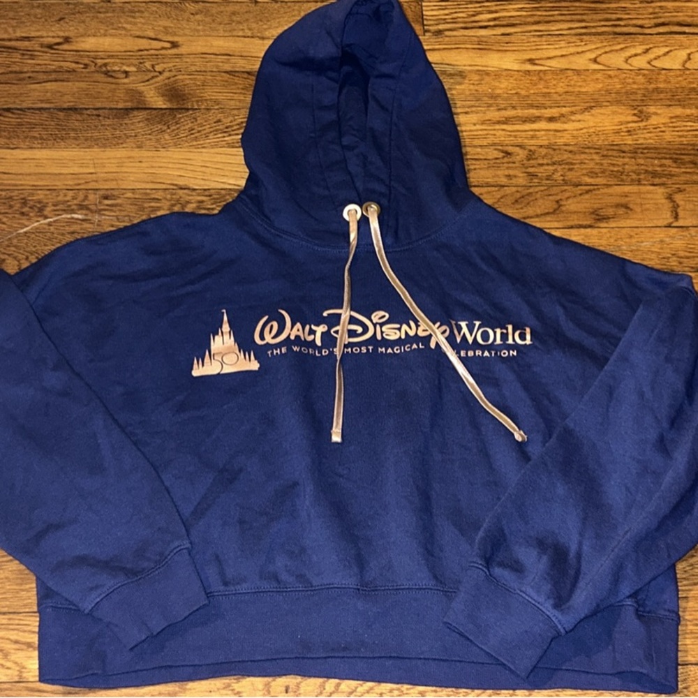 Disney world cropped hoodie